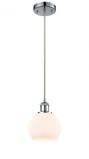 Athens - 1 Light - 6 inch - Polished Chrome - Cord hung - Mini Pendant (3442|516-1P-PC-G121-6-LED)