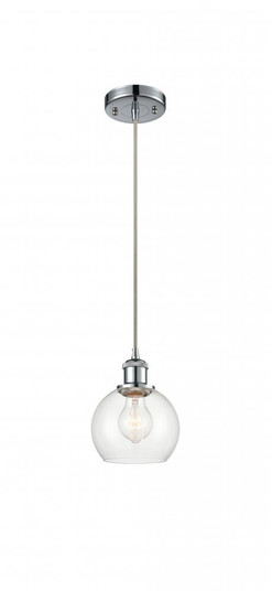 Athens - 1 Light - 6 inch - Polished Chrome - Cord hung - Mini Pendant (3442|516-1P-PC-G122-6)