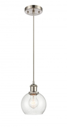 Athens - 1 Light - 6 inch - Brushed Satin Nickel - Cord hung - Mini Pendant (3442|516-1P-SN-G124-6-LED)