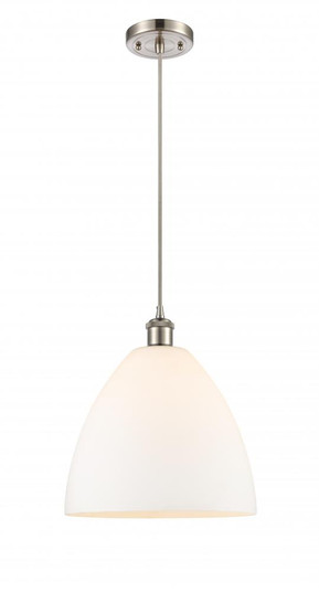 Bristol - 1 Light - 12 inch - Brushed Satin Nickel - Cord hung - Mini Pendant (3442|516-1P-SN-GBD-121-LED)