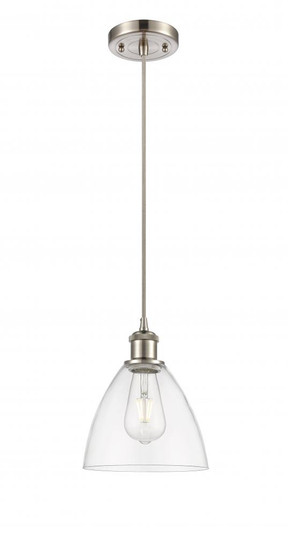 Bristol - 1 Light - 8 inch - Brushed Satin Nickel - Cord hung - Mini Pendant (3442|516-1P-SN-GBD-752)
