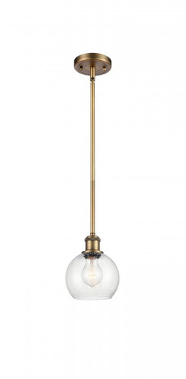 Athens - 1 Light - 6 inch - Brushed Brass - Mini Pendant (3442|516-1S-BB-G124-6)