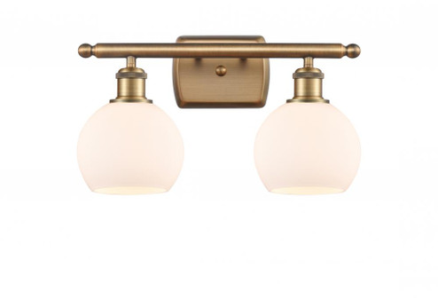 Athens - 2 Light - 16 inch - Brushed Brass - Bath Vanity Light (3442|516-2W-BB-G121-6-LED)