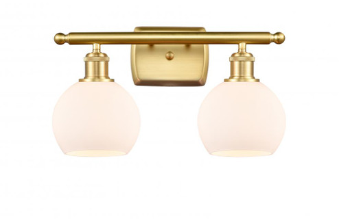 Athens - 2 Light - 16 inch - Satin Gold - Bath Vanity Light (3442|516-2W-SG-G121-6-LED)