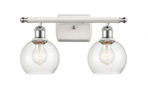 Athens - 2 Light - 16 inch - White Polished Chrome - Bath Vanity Light (3442|516-2W-WPC-G124-6)