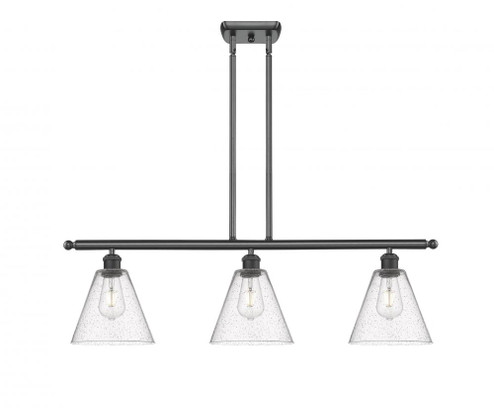 Berkshire - 3 Light - 36 inch - Matte Black - Stem hung - Island Light (3442|516-3I-BK-GBC-84)