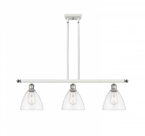 Bristol - 3 Light - 36 inch - White Polished Chrome - Stem hung - Island Light (3442|516-3I-WPC-GBD-752)
