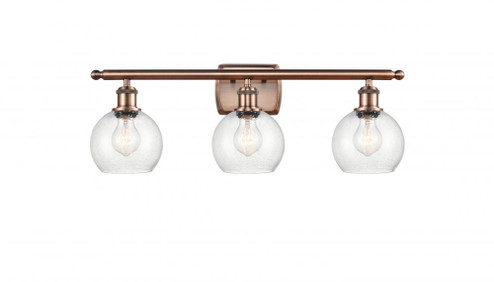 Athens - 3 Light - 26 inch - Antique Copper - Bath Vanity Light (3442|516-3W-AC-G124-6)
