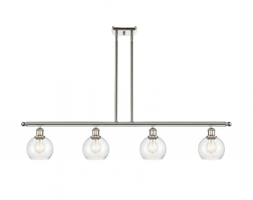 Athens - 4 Light - 48 inch - Polished Nickel - Cord hung - Island Light (3442|516-4I-PN-G124-6)