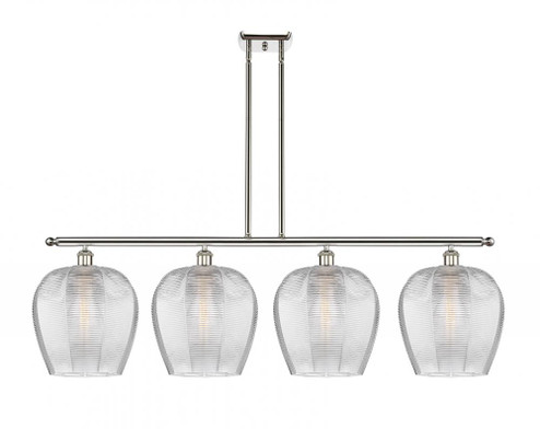 Norfolk - 4 Light - 50 inch - Polished Nickel - Cord hung - Island Light (3442|516-4I-PN-G462-12-LED)