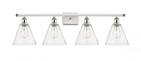 Berkshire - 4 Light - 38 inch - White Polished Chrome - Bath Vanity Light (3442|516-4W-WPC-GBC-84-LED)