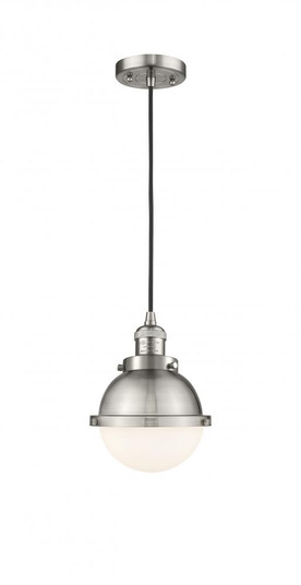 Hampden - 1 Light - 7 inch - Brushed Satin Nickel - Cord hung - Mini Pendant (3442|201C-SN-HFS-61-SN)