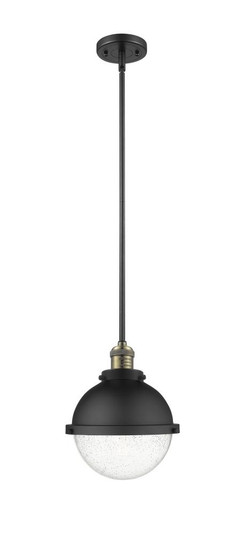 Hampden - 1 Light - 9 inch - Black Antique Brass - Stem Hung - Mini Pendant (3442|201S-BAB-HFS-84-BK)