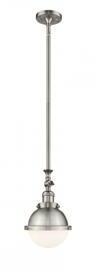 Hampden - 1 Light - 7 inch - Brushed Satin Nickel - Stem Hung - Adjustable Mini Pendant (3442|206-SN-HFS-61-SN-LED)