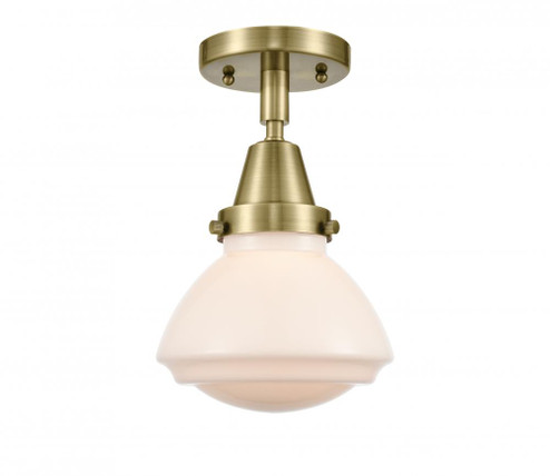 Olean - 1 Light - 7 inch - Antique Brass - Semi-Flush Mount (3442|447-1C-AB-G321-LED)