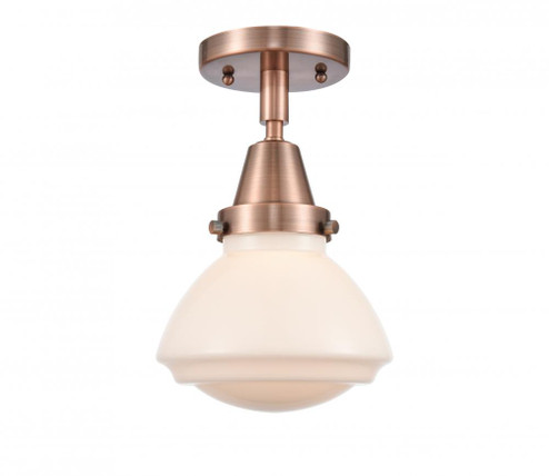 Olean - 1 Light - 7 inch - Antique Copper - Semi-Flush Mount (3442|447-1C-AC-G321-LED)
