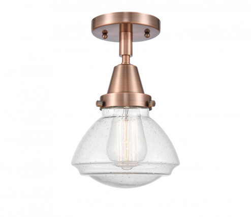Olean - 1 Light - 7 inch - Antique Copper - Semi-Flush Mount (3442|447-1C-AC-G324)