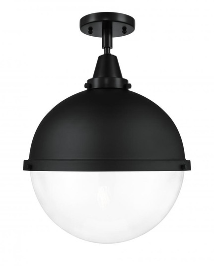 Hampden - 1 Light - 13 inch - Matte Black - Flush Mount (3442|447-1C-BK-HFS-122-BK)