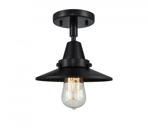 Railroad - 1 Light - 8 inch - Matte Black - Semi-Flush Mount (3442|447-1C-BK-M6)