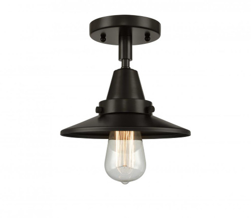 Railroad - 1 Light - 8 inch - Oil Rubbed Bronze - Semi-Flush Mount (3442|447-1C-OB-M5-LED)
