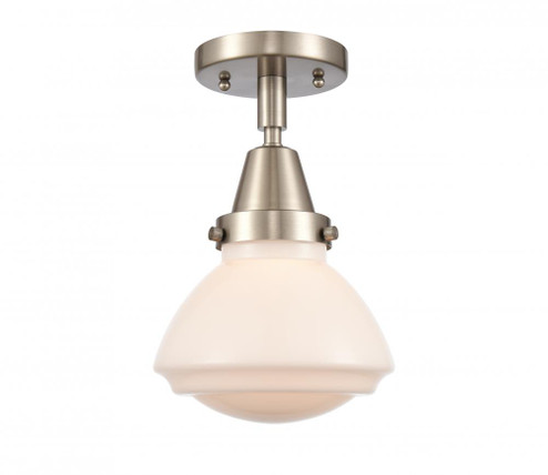 Olean - 1 Light - 7 inch - Brushed Satin Nickel - Semi-Flush Mount (3442|447-1C-SN-G321)