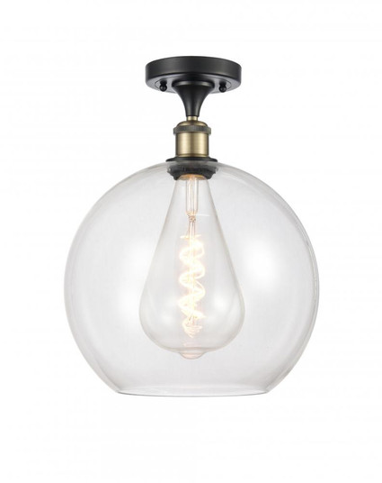 Athens - 1 Light - 12 inch - Black Antique Brass - Semi-Flush Mount (3442|516-1C-BAB-G122-12)