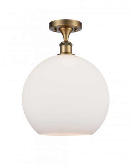 Athens - 1 Light - 12 inch - Brushed Brass - Semi-Flush Mount (3442|516-1C-BB-G121-12-LED)