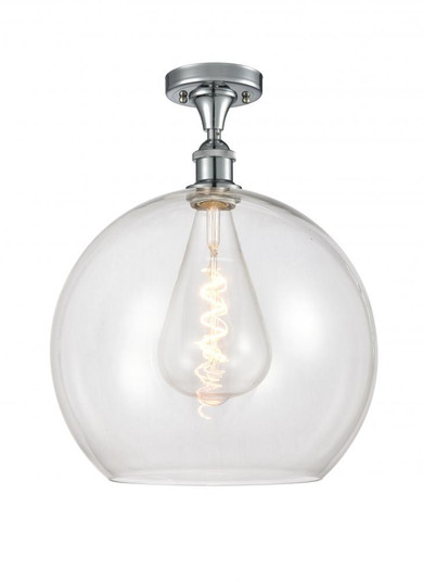 Athens - 1 Light - 14 inch - Polished Chrome - Semi-Flush Mount (3442|516-1C-PC-G122-14)