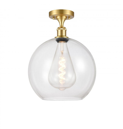 Athens - 1 Light - 12 inch - Satin Gold - Semi-Flush Mount (3442|516-1C-SG-G122-12-LED)