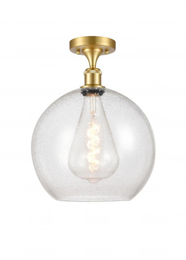 Athens - 1 Light - 12 inch - Satin Gold - Semi-Flush Mount (3442|516-1C-SG-G124-12)