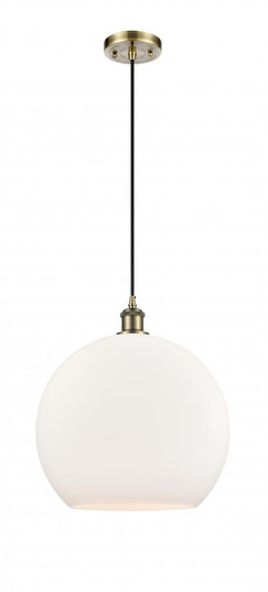 Athens - 1 Light - 14 inch - Antique Brass - Cord hung - Pendant (3442|516-1P-AB-G121-14)