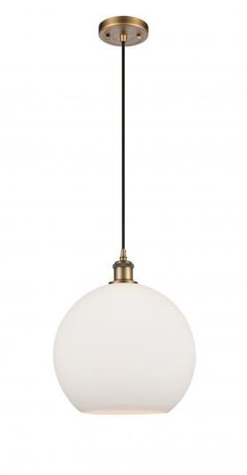 Athens - 1 Light - 12 inch - Brushed Brass - Cord hung - Mini Pendant (3442|516-1P-BB-G121-12)