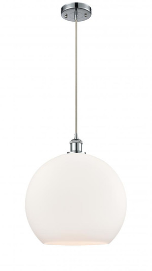 Athens - 1 Light - 14 inch - Polished Chrome - Cord hung - Pendant (3442|516-1P-PC-G121-14-LED)