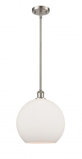 Athens - 1 Light - 12 inch - Brushed Satin Nickel - Mini Pendant (3442|516-1S-SN-G121-12)
