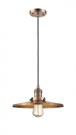 Appalachian - 1 Light - 12 inch - Antique Copper - Cord hung - Mini Pendant (3442|201C-AC-MFR-AC-12-LED)