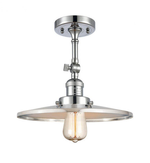 Railroad - 1 Light - 12 inch - Polished Chrome - Adjustable Semi-Flush Mount (3442|201F-PC-MFR-PC-12)