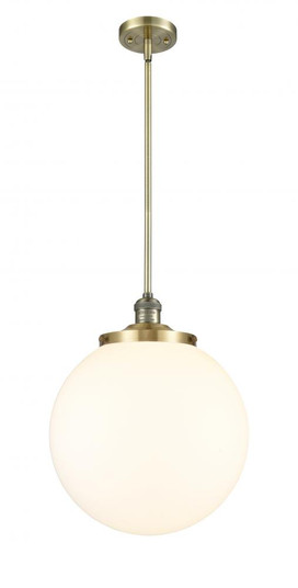 Beacon - 1 Light - 14 inch - Antique Brass - Stem Hung - Pendant (3442|201S-AB-G201-14-LED)