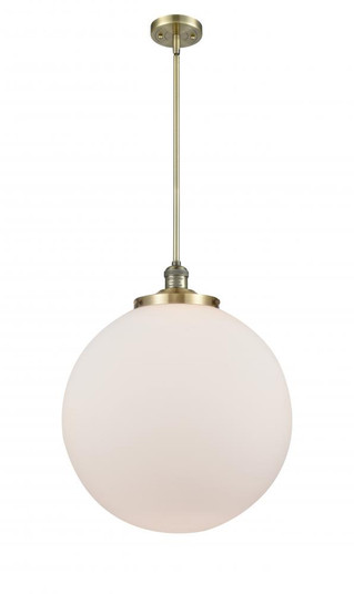 Beacon - 1 Light - 18 inch - Antique Brass - Stem Hung - Pendant (3442|201S-AB-G201-18-LED)