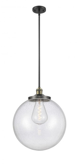 Beacon - 1 Light - 16 inch - Black Antique Brass - Stem Hung - Pendant (3442|201S-BAB-G204-16-LED)