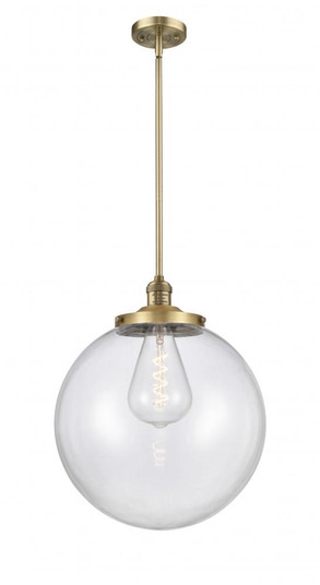 Beacon - 1 Light - 16 inch - Brushed Brass - Stem Hung - Pendant (3442|201S-BB-G202-16-LED)