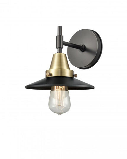 Railroad - 1 Light - 8 inch - Black Antique Brass - Sconce (3442|447-1W-BAB-M6-BK)
