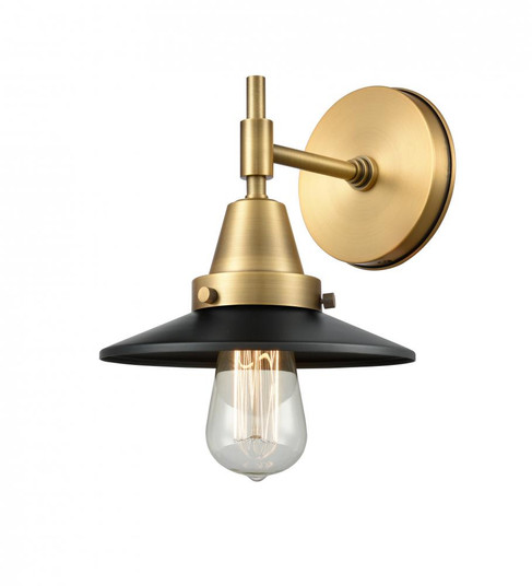 Railroad - 1 Light - 8 inch - Brushed Brass - Sconce (3442|447-1W-BB-M6-BK)