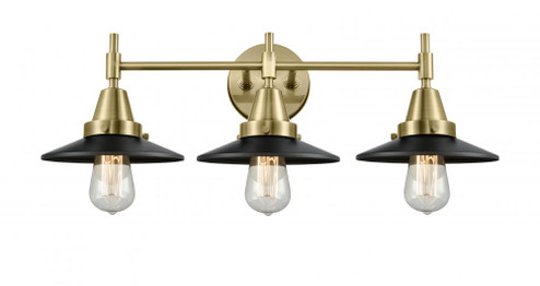 Railroad - 3 Light - 26 inch - Antique Brass - Bath Vanity Light (3442|447-3W-AB-M6-BK)