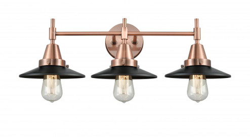 Railroad - 3 Light - 26 inch - Antique Copper - Bath Vanity Light (3442|447-3W-AC-M6-BK)