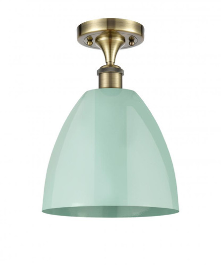 Plymouth - 1 Light - 9 inch - Antique Brass - Semi-Flush Mount (3442|516-1C-AB-MBD-9-SF-LED)