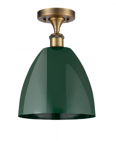 Plymouth - 1 Light - 9 inch - Brushed Brass - Semi-Flush Mount (3442|516-1C-BB-MBD-9-GR)