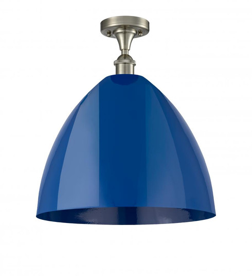 Plymouth - 1 Light - 16 inch - Brushed Satin Nickel - Semi-Flush Mount (3442|516-1C-SN-MBD-16-BL)