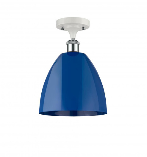 Plymouth - 1 Light - 9 inch - White Polished Chrome - Semi-Flush Mount (3442|516-1C-WPC-MBD-9-BL)