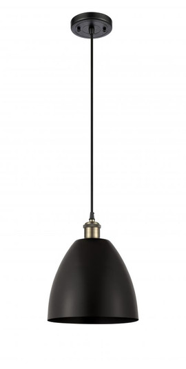 Bristol - 1 Light - 9 inch - Black Antique Brass - Cord hung - Mini Pendant (3442|516-1P-BAB-MBD-9-BK-LED)