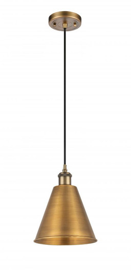 Berkshire - 1 Light - 8 inch - Brushed Brass - Cord hung - Mini Pendant (3442|516-1P-BB-MBC-8-BB)